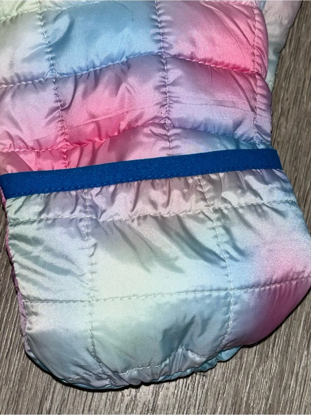 Snozu Baby Girls Rainbow Puffer Snowsuit One-Piece Hooded Jumpsuits Sz 24 months